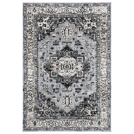 Safavieh 4 x 6 ft. Brentwood Transitional Power Loomed Rectangle Rug Grey & Black BNT851H-4